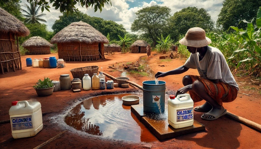 Chlorination rural Zimbabwe